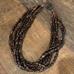 Silpada Layered Brown Bead Necklace